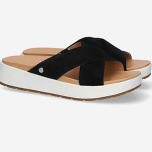 UGG Emily suede slide black slip on sandals sz 8